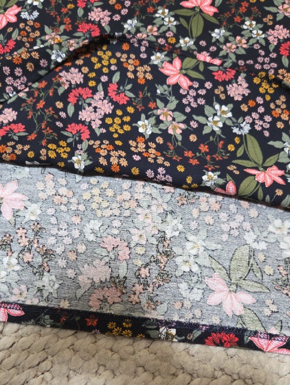 LOFT Dark Blue Floral Tank with Pink and Yellow Blooms - Picture 7 of 9